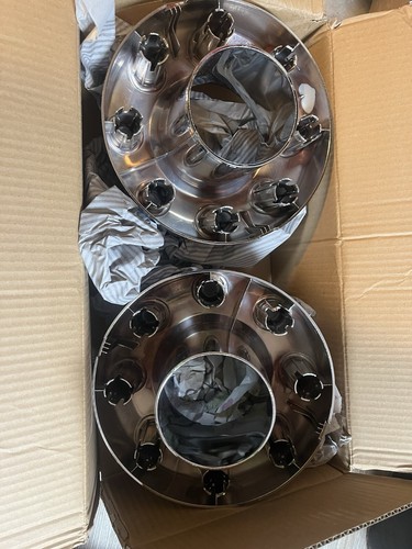 2PCS 2005-2018 F-350 F350 Dually Front 4X4 Open Chrome Wheel Center Hub Cap - Picture 2 of 2