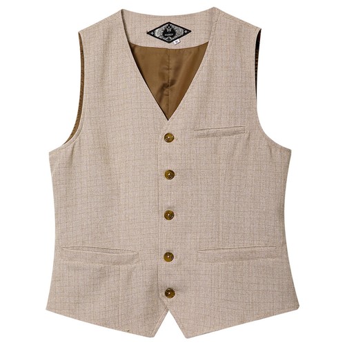 British Retro Suit Vest Men's Summer High-end Business Casual Vest Business Tops - Picture 4 of 15