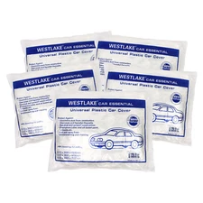 5 PACK Clear Plastic Disposable Car Cover Temporary Universal Rain Dust Garage