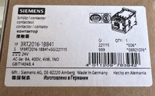 Siemens 3RT2016-1BB41 Sirius Ac Contactor 24v-dc 20a Amp 5hp