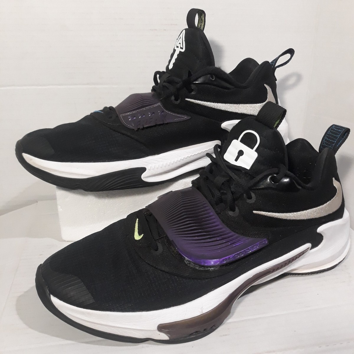 Nike Zoom Freak Project 34 Sneakers DA0694-001 Men's 13 Black/Purple Shoes