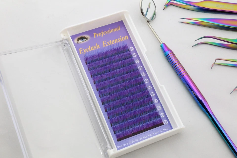 3 Tone Color Eyelash Extensions for Adorning Highlighting Beauty 0.10 C  - Image 2 of 2