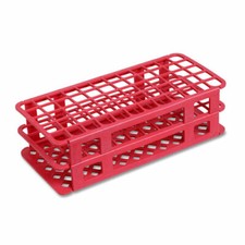 Test Tube Rack, Plastic, 13mm, 90 Holes, Red, Karter Scientific 207F1 (Pack 50)