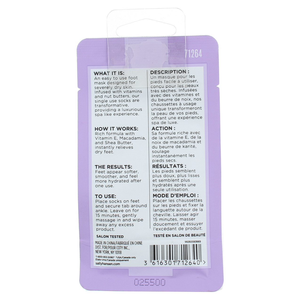 6 Pack Sally Hansen Spa Collection Hydrating Foot Mask, 0.88 fl oz