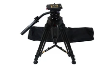 CARTONI FOCUS F12 HEAD TEL-BAR PLATE BAG TDKNOB  DA TRIPOD SYSTEM SERVICED 26Lbs