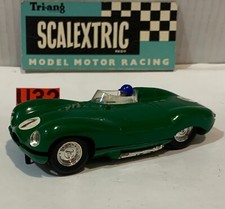 Slot Car SCX Triang Scalextric C-91 Jaguar D Type 7 Green Guide Mobile
