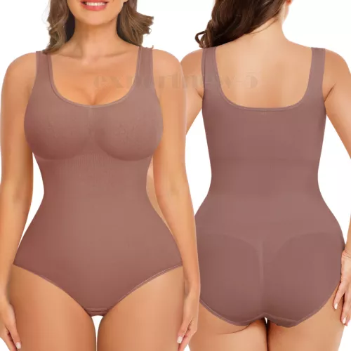 Body EE. UU. Prendas con forma para mujer Control de abdomen Top sin mangas Leotardo Formador de cuerpo completo - Imagen 25 de 31