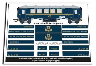 Alternative Sticker for Set 21344 - The Orient Express Train (Versie 6)