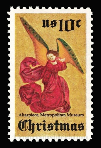 1974 Scott #1550 .10¢ CHRISTMAS ANGEL CHURCH ALTERPIECE - VF-MNH-OG Single
