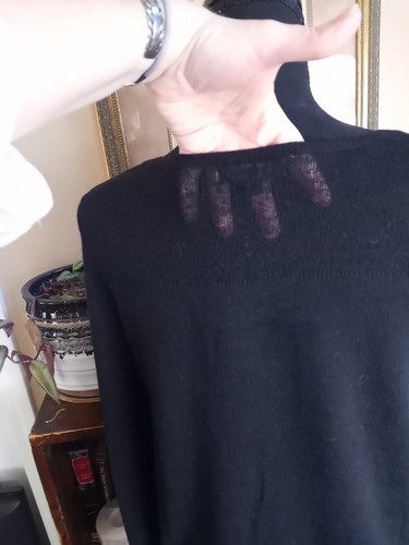 Gap Wool Blend V Neck Long Sleeve Sweater, Black, Women's Medium Petite - Picture 8 of 12