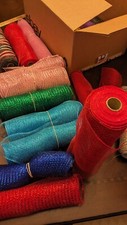 LOT Mesh Ribbon Rolls Multicolor DecoMesh Wreath DIY Craft 10"  12" 3 Pounds