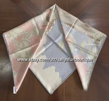 Sallys 18 Momme Heavy Twill Silk Wrap Scarf Horses Print Double Face Shawl 35"