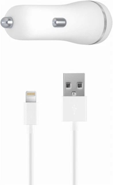 Just Wireless - Apple MFi Dual Car Charger Life Time Warranty - White - NEW - Image 4 of 4