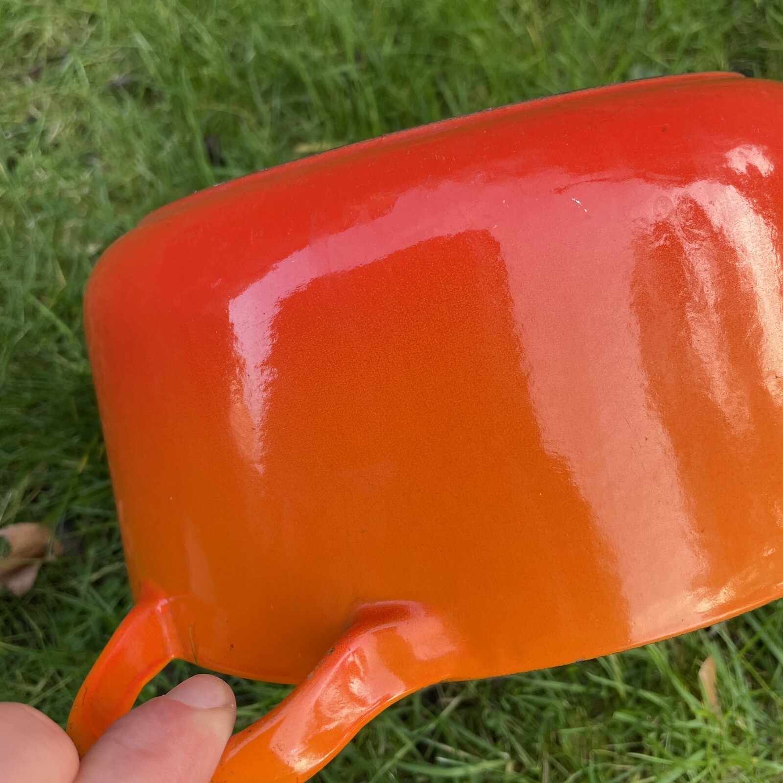 Vintage Le Creuset Casserole Dish Round Hazelnut Volcano D” Size 22cm Cast Iron eBay