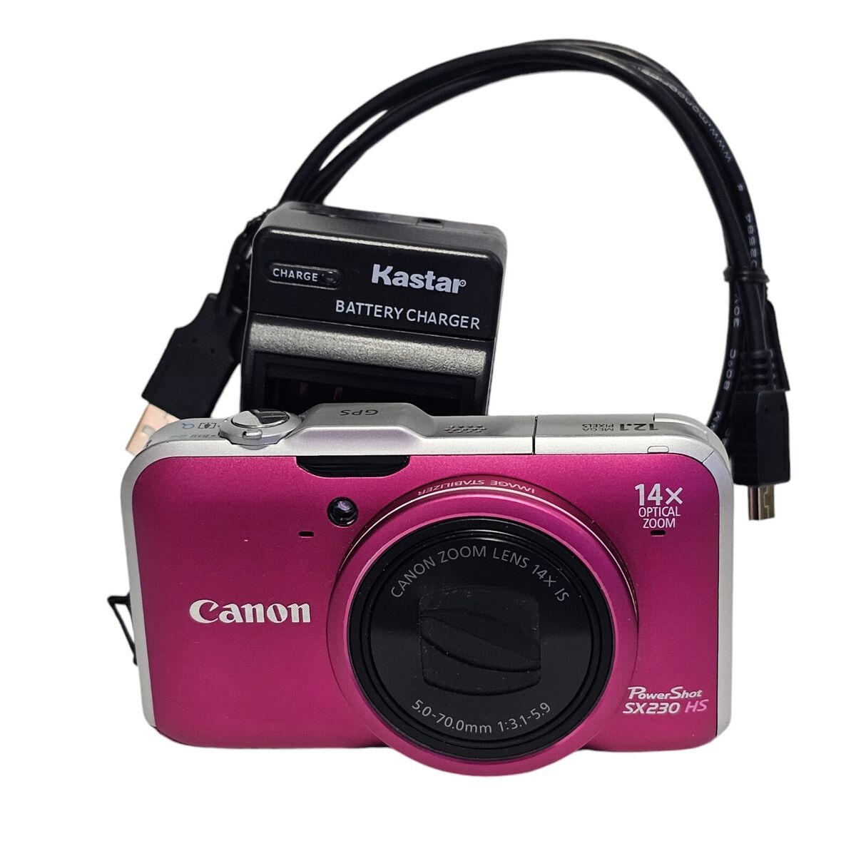 Canon PowerShot SX230 HS 12.1MP Digital Camera PINK Tested Canon PowerShot SX230 HS 12.1MP Digital Camera PINK Tested