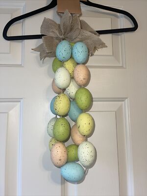 Well Dressed Home Lux Easter Gold Speckled Egg Garland 6ft Pastel Colors