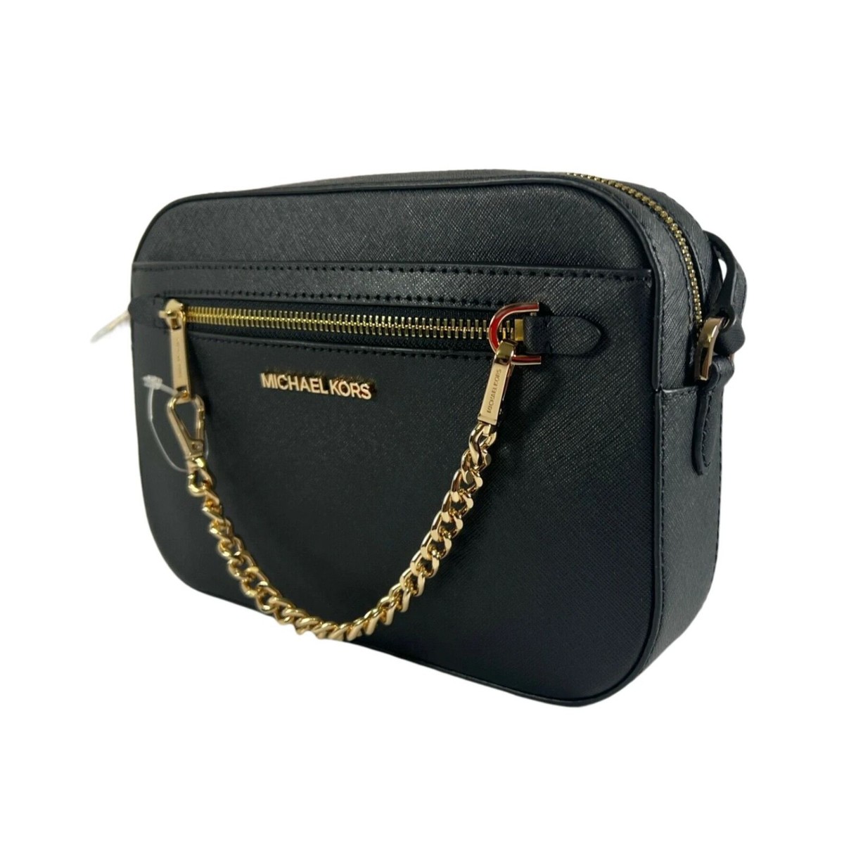 ショルダーバッグ・ポシェット MICHAEL KORS Women Shoulder Bags 32T4GC7C1T001 Black Michael Kors Jet Set Saffiano Leather Crossbody Bag - Black