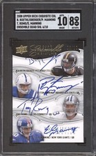 2008 UD EXQUISITE ROETHLISBERGER/MANNING/ROMO/MANNING SGC 8 AUTO 10 #D/10 [S875]