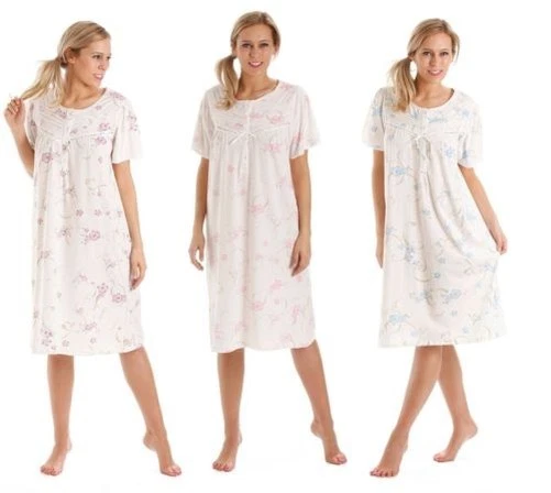 Mujer Flores Manga Corta Jersey De Algod n Camis n Camis n Camisa