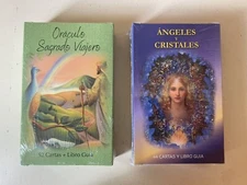 LOT 2 ORACLES CARDS DECKS SACRED TRAVELLER + ANGELS & CRISTALS MADE IN ARGENTINA