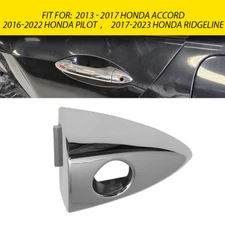 For 2013-2017 Honda Accord Front Left Side Door Handle Key Bezel Chrome Cover