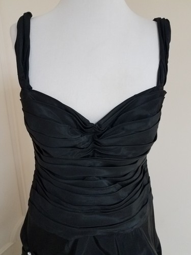 Vintage Junior Scene Dress/Gown Black,Cocktail,1950's Style,Satin Poof, size 4 - Picture 9 of 12