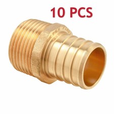 10 PCS EFIELD 1" PEX x 3/4" Male NPT Threaded Adapters Brass Fittings No Lead 
