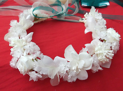  Elfenbein/Zitrone verschiedene Blumen Perlen Kreis - Hochzeit Heiligenschein - von Valerie J