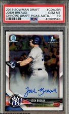 2018 Topps Bowman Draft Chrome DP Autograph #CDAJBR Josh Breaux Rookie RC PSA 10