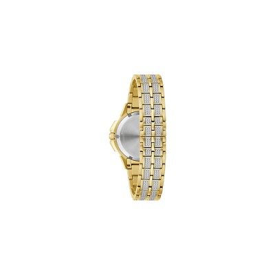 Bulova Women's Octava Quartz Gold Crystals Stainless Steel Watch