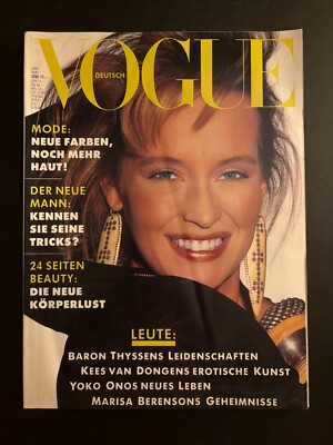 VOGUE Deutsch 5/1989 Cover: Estelle Lefébure, Photo: Tyen