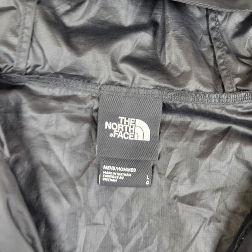 The North Face Windbreaker Jacket Mens L Black Beige Full Zip Hooded Windwall - Picture 6 of 12
