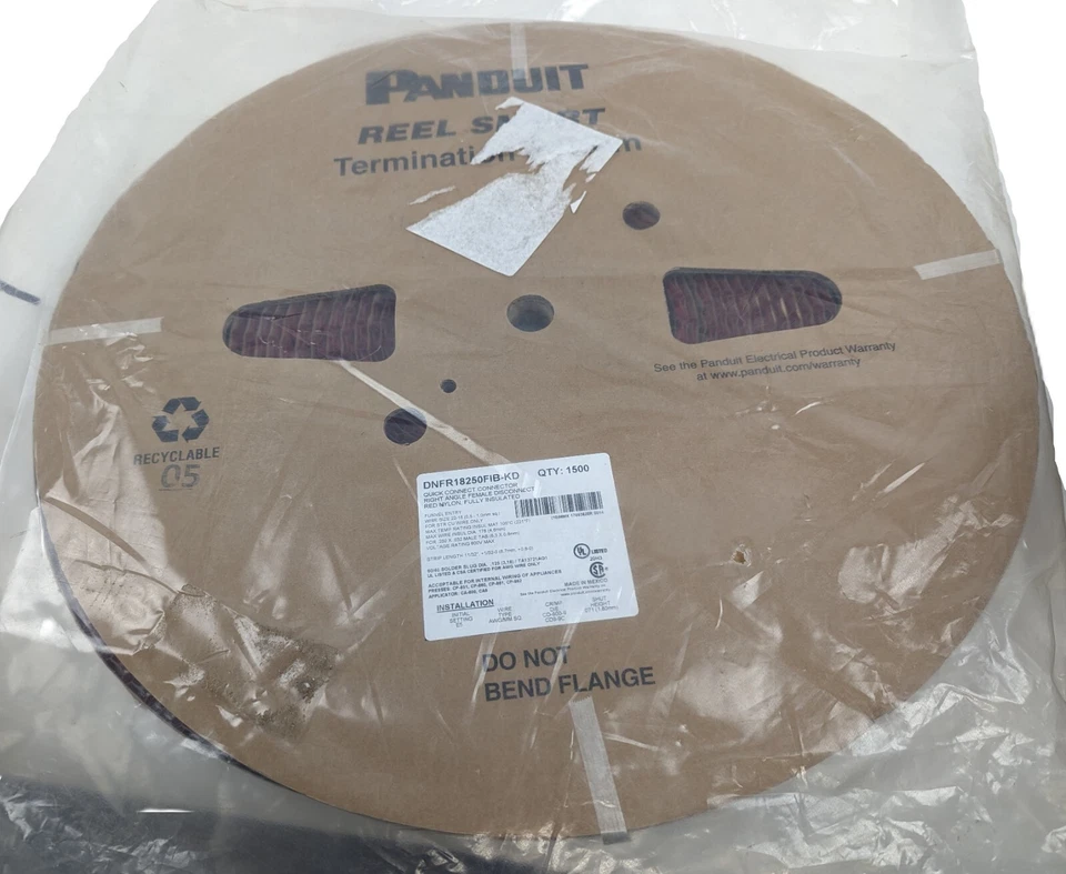 1500 Molex DNFR18250FIB-KD 22-18AWG Red Rht Angle Crimp Sockets for .25" Tab NEW - Image 3 of 4