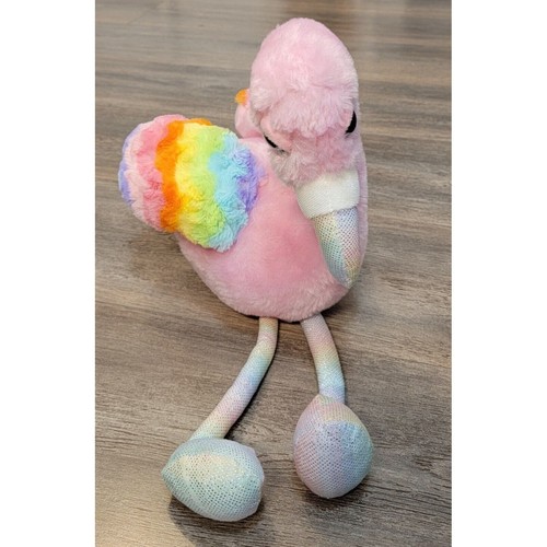 The Petting Zoo Pink Flamingo Bird Rainbow Wings Plush Stuffed Animal Toy 17" - Picture 5 of 9