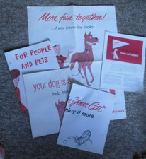(4) Vintage 1950'? RALSTON PURINA TEACHERS EDUCATION GUIDE POSTERS DOGS CATS