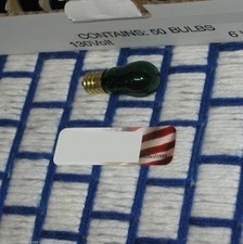 Box of 50 Transparent GREEN tint S6 petite CHRISTMAS LIGHT BULB candelabra C7