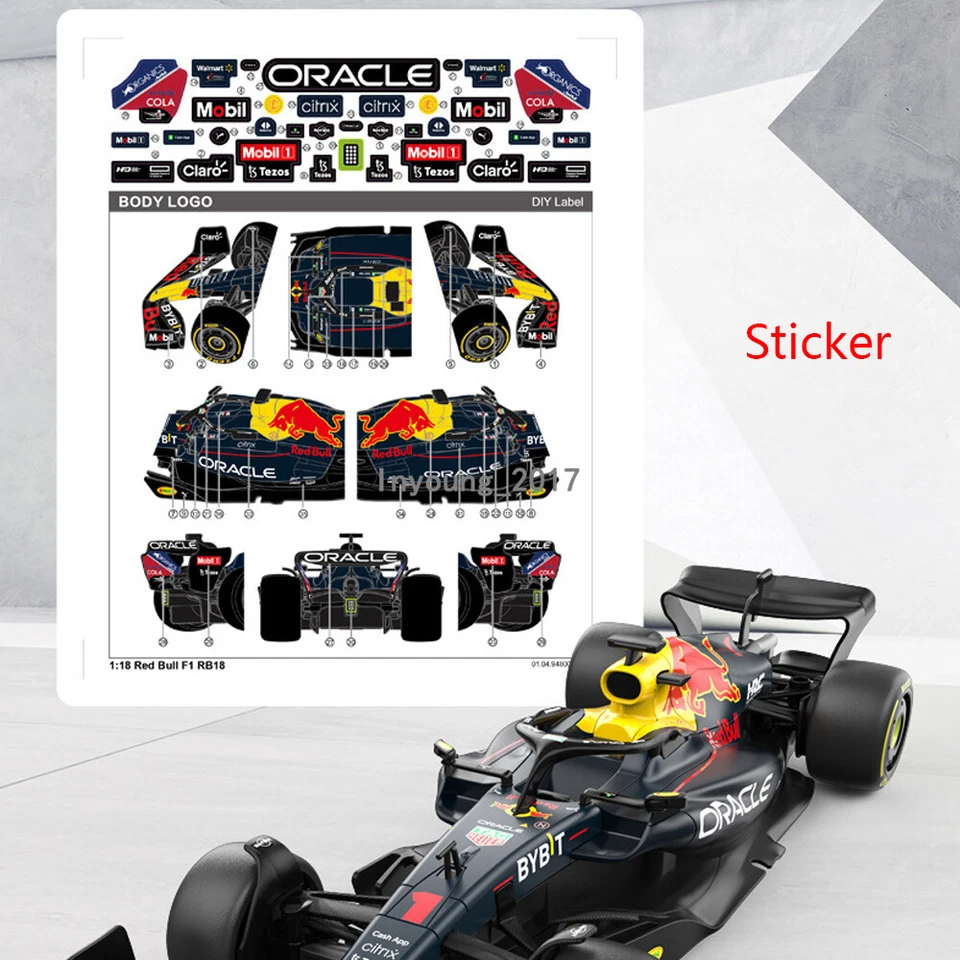 1:18 F1 Red Bull RB18 2022 Remote Control Car Formula 1 RC Car Max Verstappen 1 - Image 2 of 4