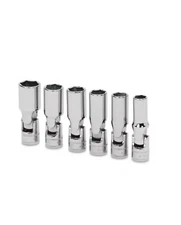 SNAP-ON 6 pc 3/8" Drive 6-Point Metric Flank Drive Deep Universal Socket Set