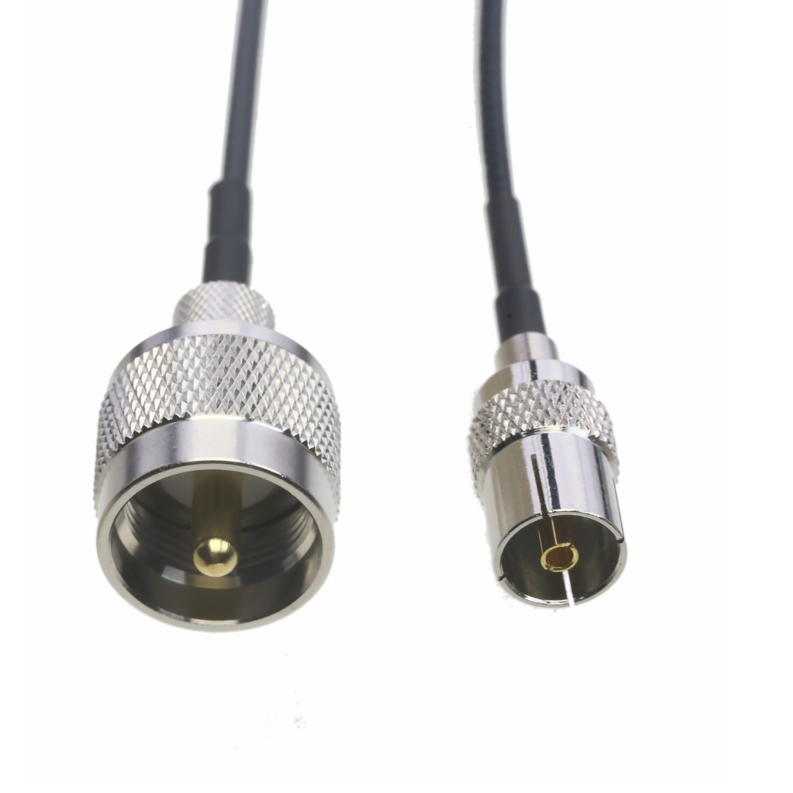 RF Cable IEC PAL female to UHF/VHF PL259 male RG316 6
