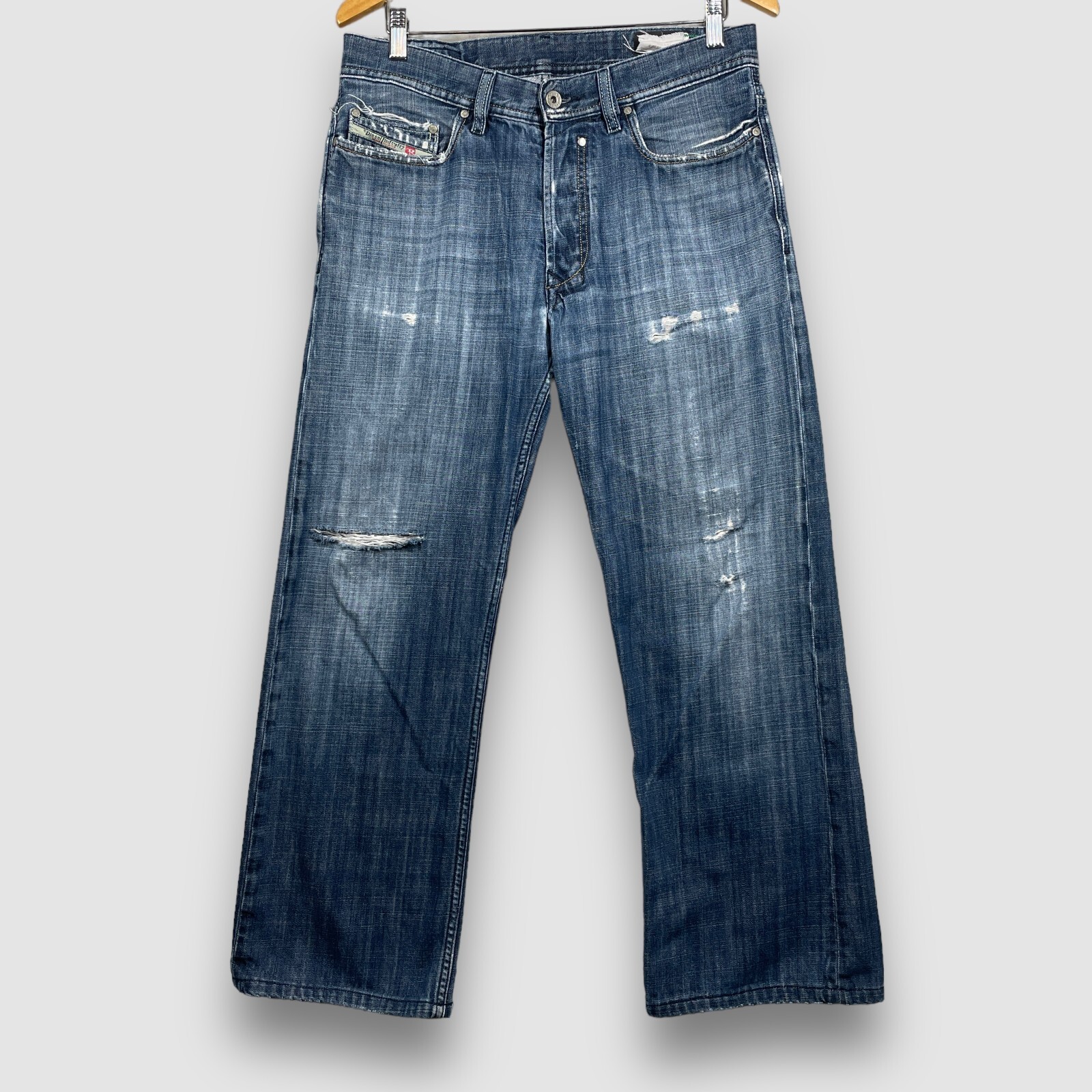 Diesel Industry Jeans Mens 32X28 Quratt 008FA Medium Dark Wash Button