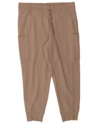 Reebok Womens Graphic Tracksuit Trousers Joggers UK 18 XL  Beige Cotton AL11