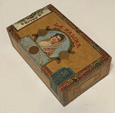 Vtg La Palina Senator Countertop Display Wood Cigar Box Congress Philadelphia PA