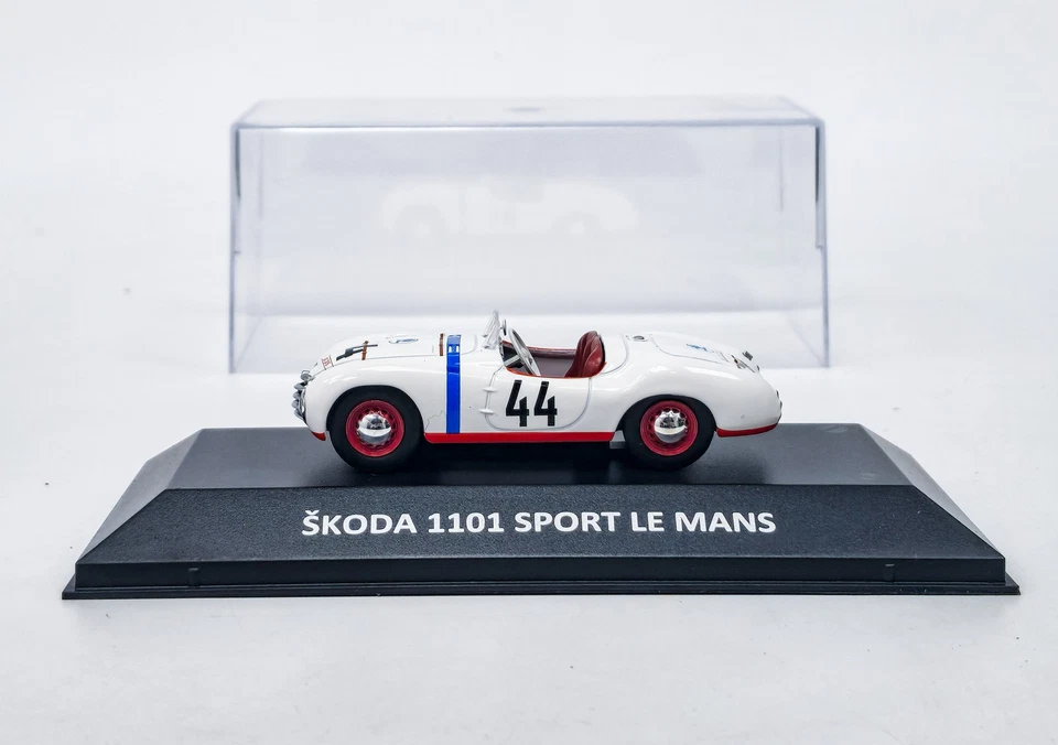 Skoda 1101 Sport Le Mans (1950) + Perspex Box DeA 1:43 - Image 3 of 4