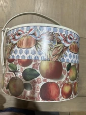 John Derian Target  Fall Metal 11" Pie Thanksgiving Carrier Fruit & Gourds