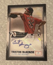 2021 Topps - 70 Years of Baseball Auto Triston McKenzie #70YA-TM Black /199 (RC)