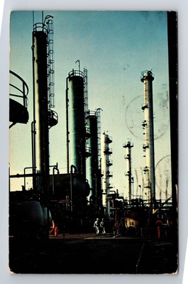 #ad Detroit MI Michigan Refinery Marathon Oil Company Vintage c1976 Postcard $0.99