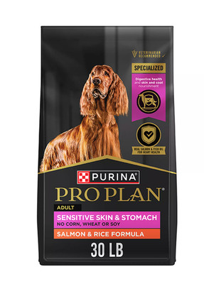 Purina Pro Plan Sensitive Skin & Stomach Salmon Rice Dog Food 30 lb