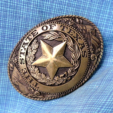 State Of Texas Belt Buckle Rodeo Cowboy Western Cowgirl Vtg 80s Tony Lama.GMP763