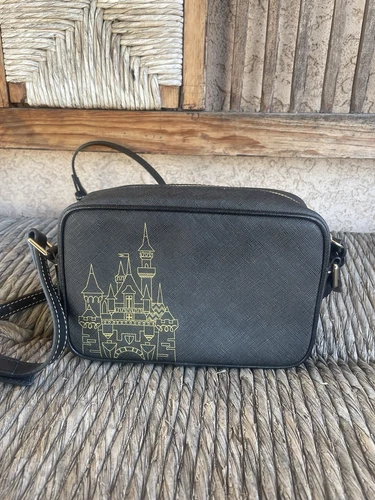 Disneyland Gold Sleeping Beauty Castle Dooney & Bourke Crossbody Camera Bag - Picture 6 of 8