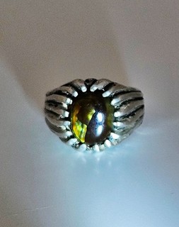 Sterling silver Mexican fire agate sz 7.5